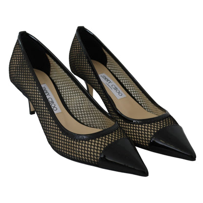 Jimmy Choo Chic Patent Mesh Pointed Pumps