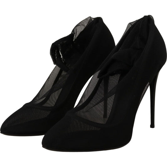 Dolce & Gabbana Elegant Black Stretch Socks Boots Dolce & Gabbana Black