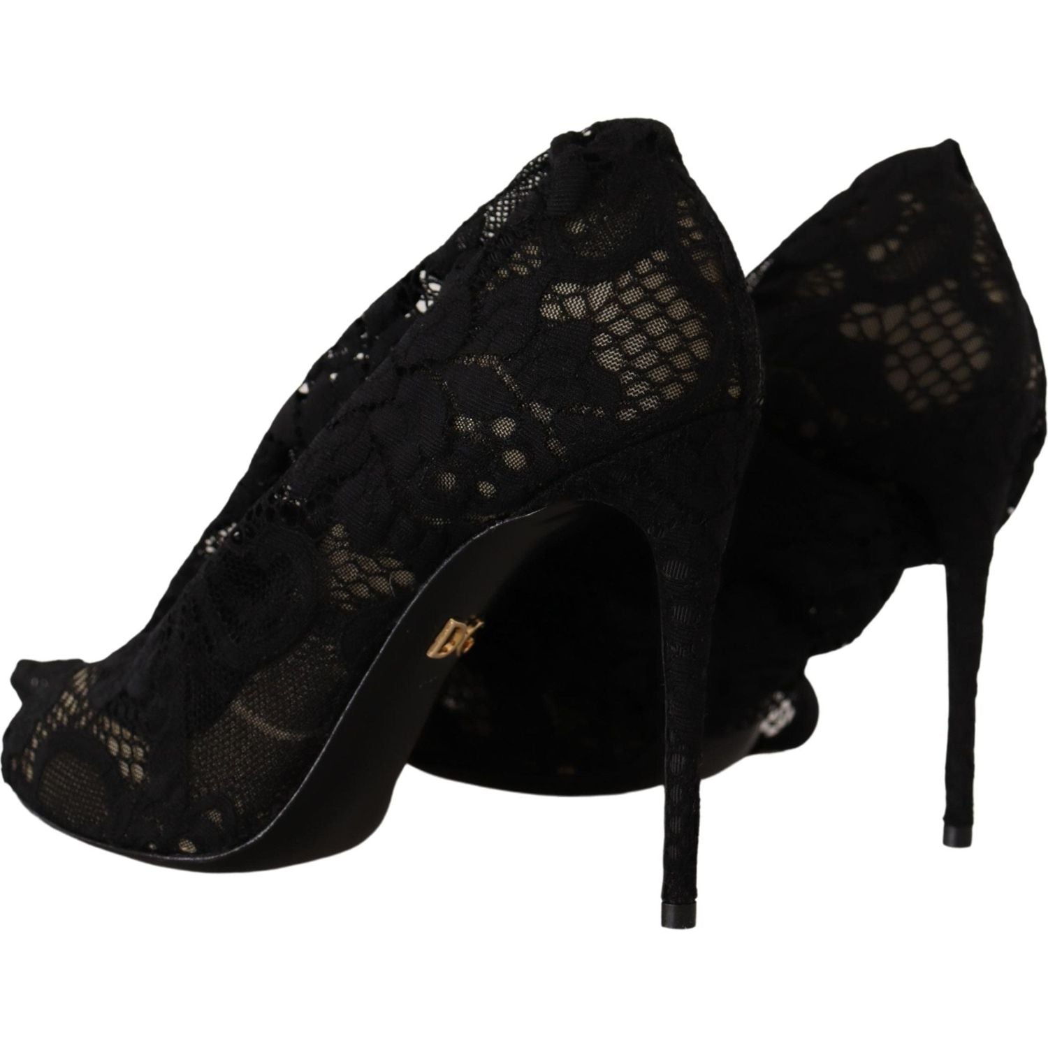 حذاء Dolce &amp; Gabbana الأنيق ذو الجورب المطاطي باللون الأسود الأنيق