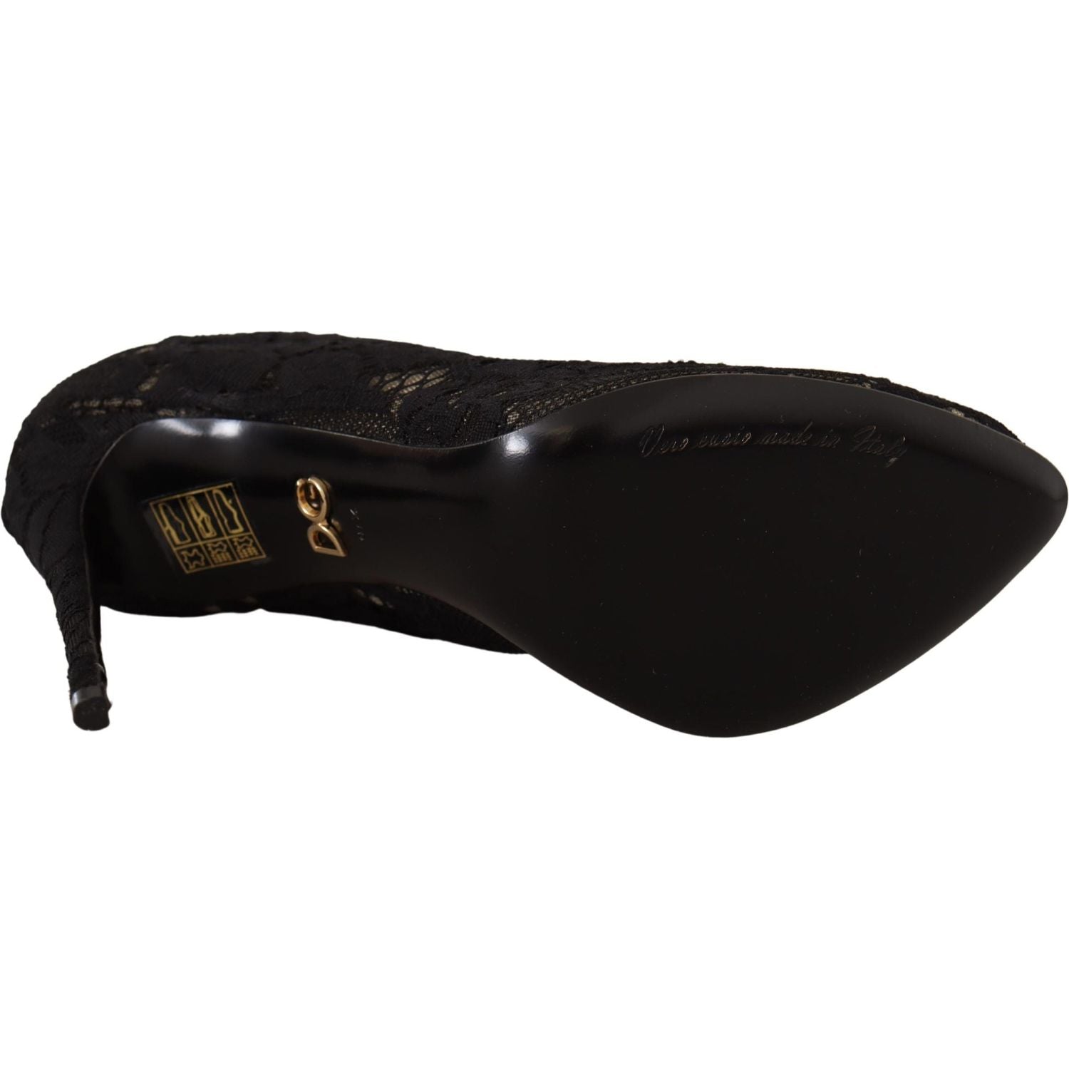 حذاء Dolce &amp; Gabbana الأنيق ذو الجورب المطاطي باللون الأسود الأنيق