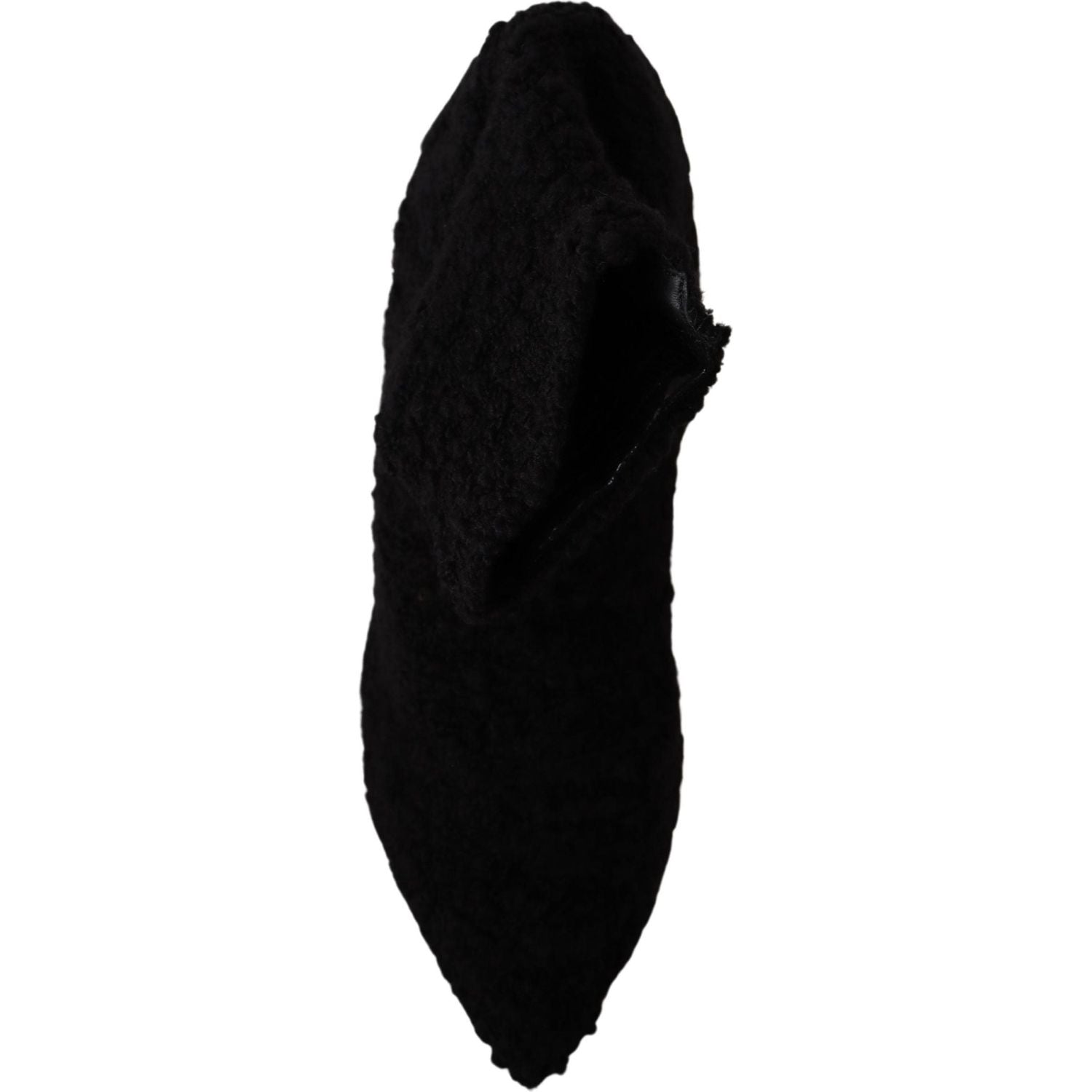 حذاء دولتشي آند غابانا الأنيق المصنوع من الفيسكوز الأسود بطول منتصف الساق