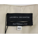 Andrea Incontri White Printed Shift V-neck Sheath Dress