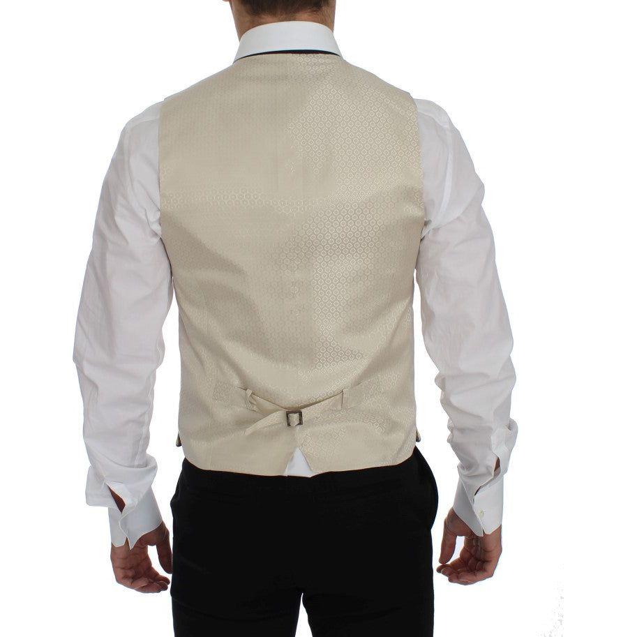 سترة وسترة من دولتشي آند غابانا باللون البيج المنقط