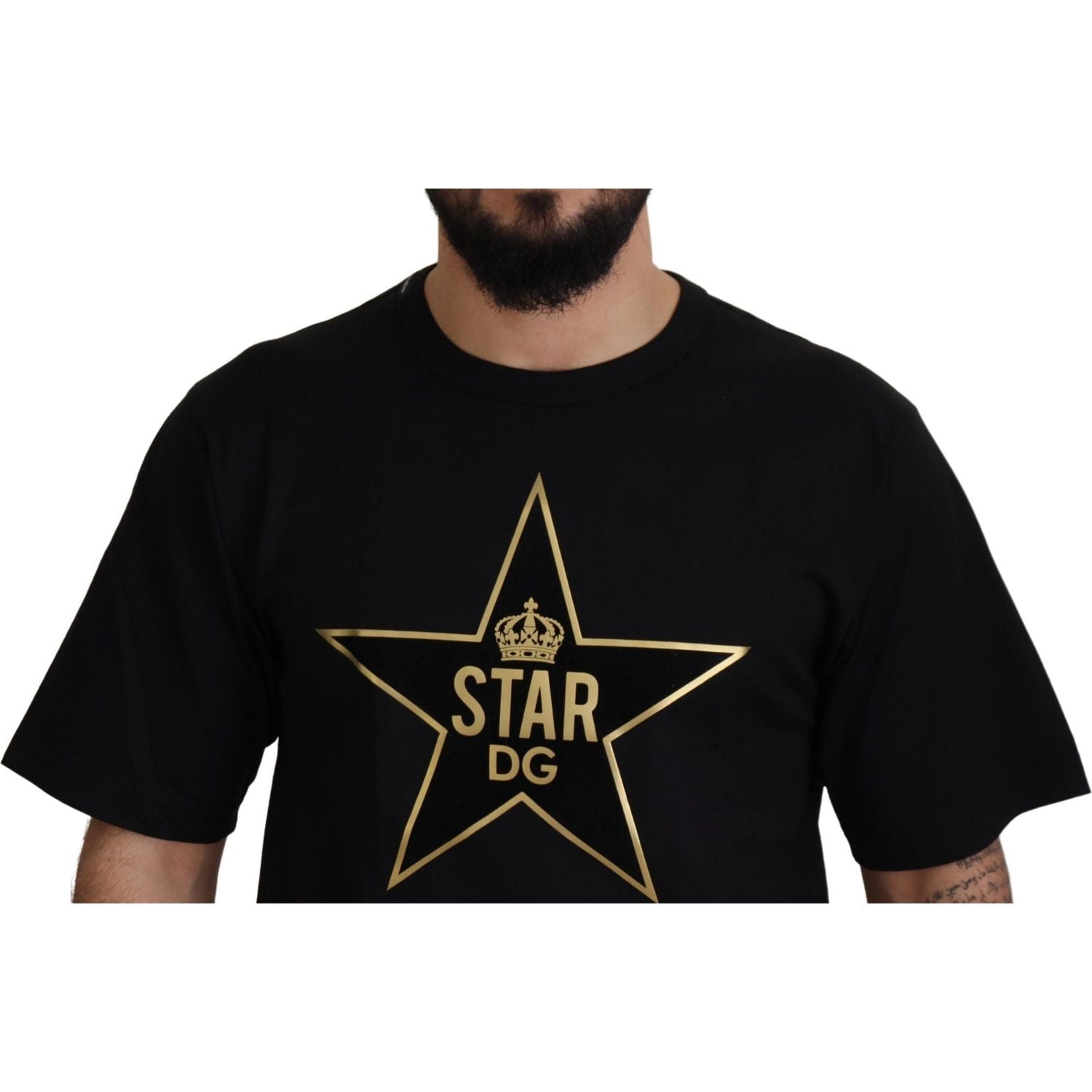 تي شيرت Dolce &amp; Gabbana Gold Star DG Emblem Crewneck