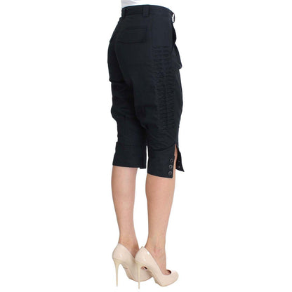 Ermanno Scervino Blue Cotton 3/4 Length Pants Jeans & Pants