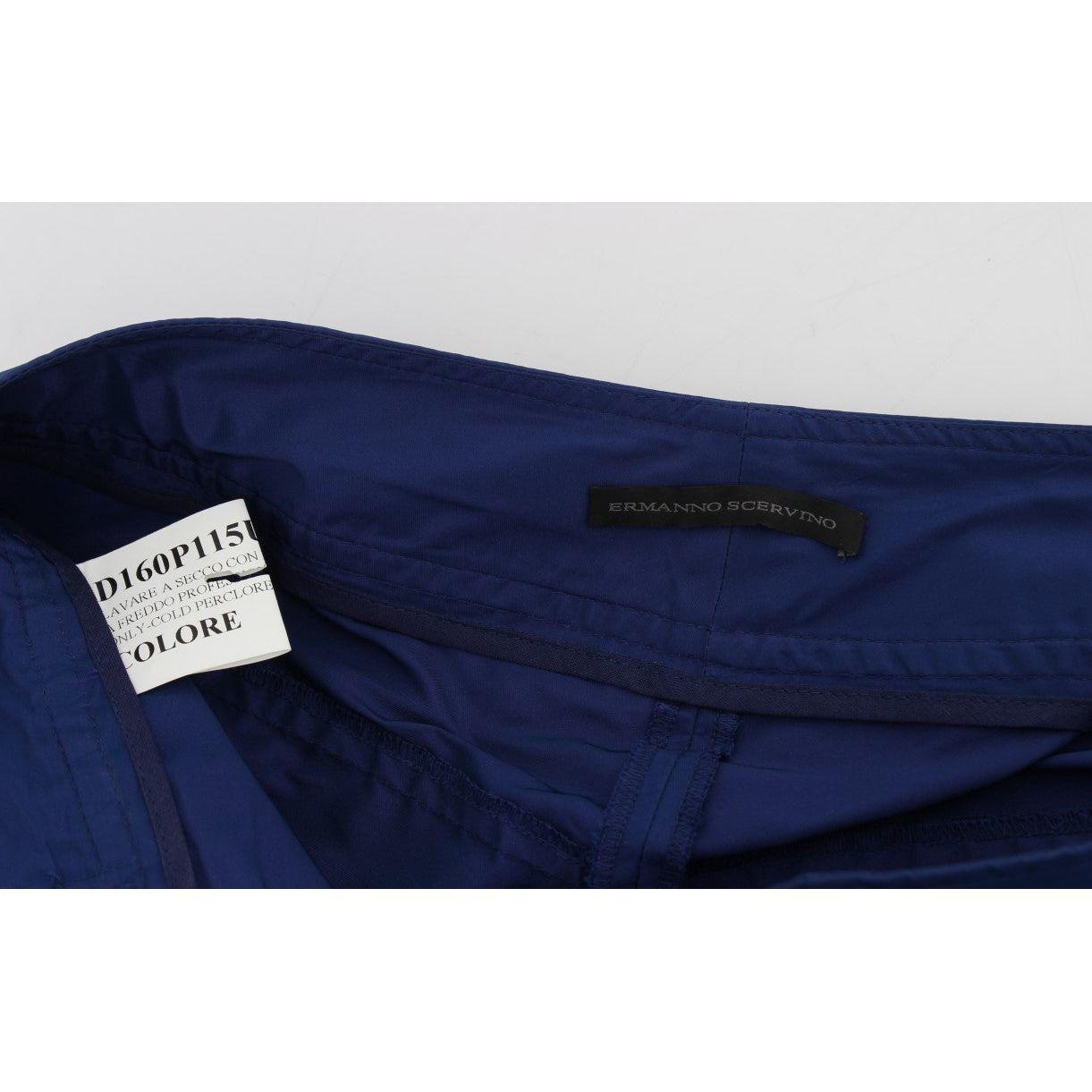 إيرمانو شيرفينو شورت أزرق أنيق بخصر متوسط