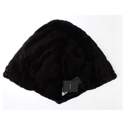 Dolce & Gabbana Purple Weasel Fur Crochet Hood Scarf Hat Hood Scarf