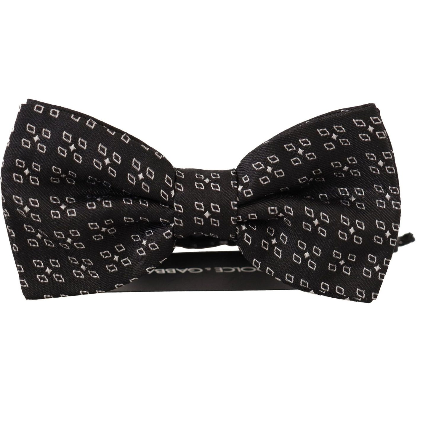 Dolce & Gabbana Black White Polka Dot 100% Silk Neck Papillon Tie