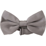 Dolce & Gabbana Gray 100% Silk Adjustable Neck Papillon Tie