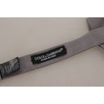 Dolce & Gabbana Gray 100% Silk Adjustable Neck Papillon Tie