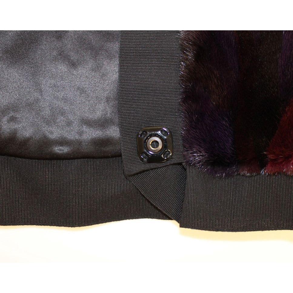 Dolce & Gabbana Purple MINK Fur Scarf Foulard Neck Wrap SDW10141