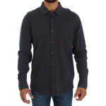 Alpha Massimo Rebecchi Sleek Gray Casual Cotton Shirt Alpha Massimo Rebecchi Dark Slate Gray