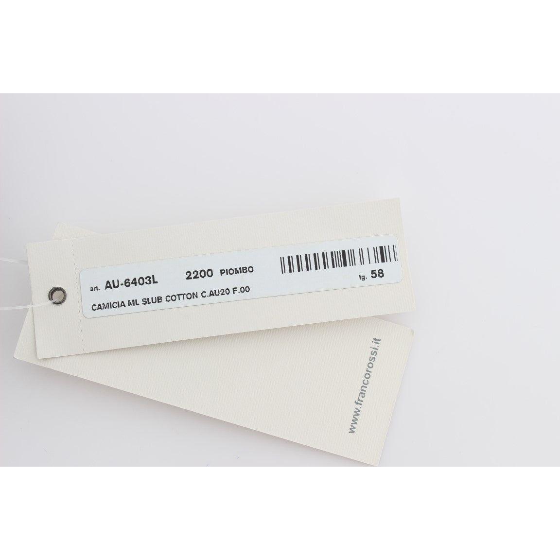 光滑灰色休闲棉质衬衫