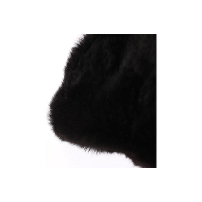 Dolce & Gabbana Black Weasel Fur Crochet Hood Scarf Hat Hood Scarf