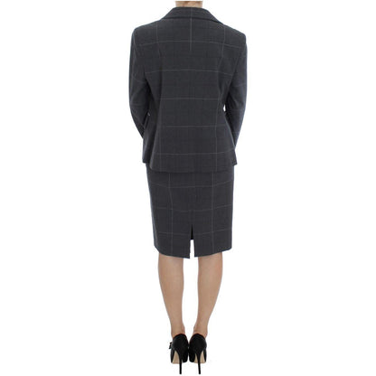 BENCIVENGA Gray Stretch Sheath Dress Suit Set