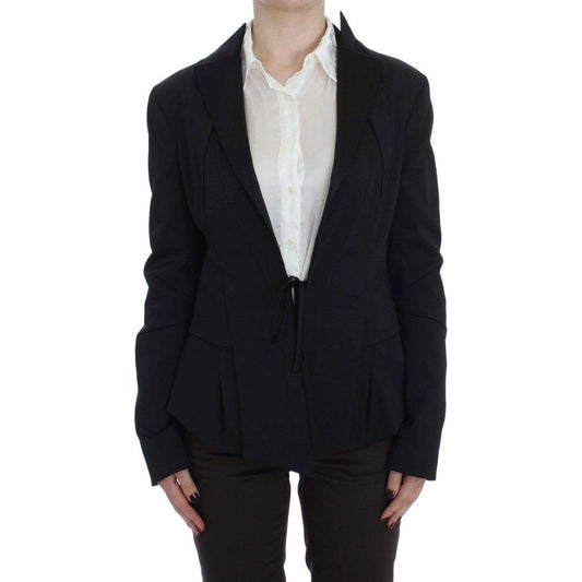 Exte Elegant Black Stretch Blazer Jacket Blazer Jacket Exte Black