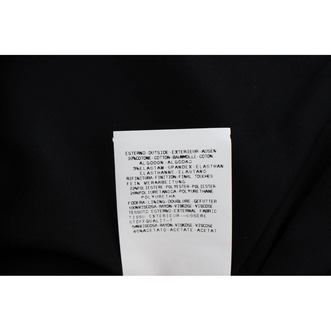 Exte Black Blue Cotton Stretch Straight Skirt