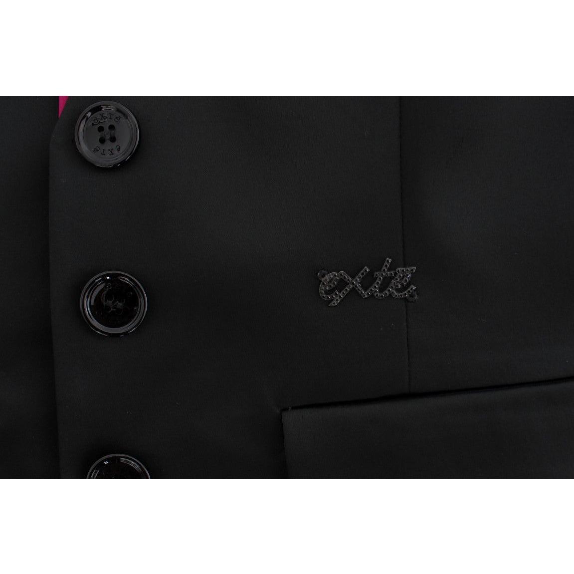 سترة Exte Chic ذات صف واحد من الأزرار باللونين الأسود والوردي