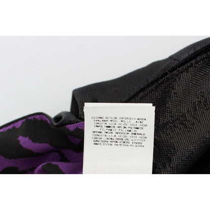 Exte Black Wool Silk Above Knee Straight Skirt