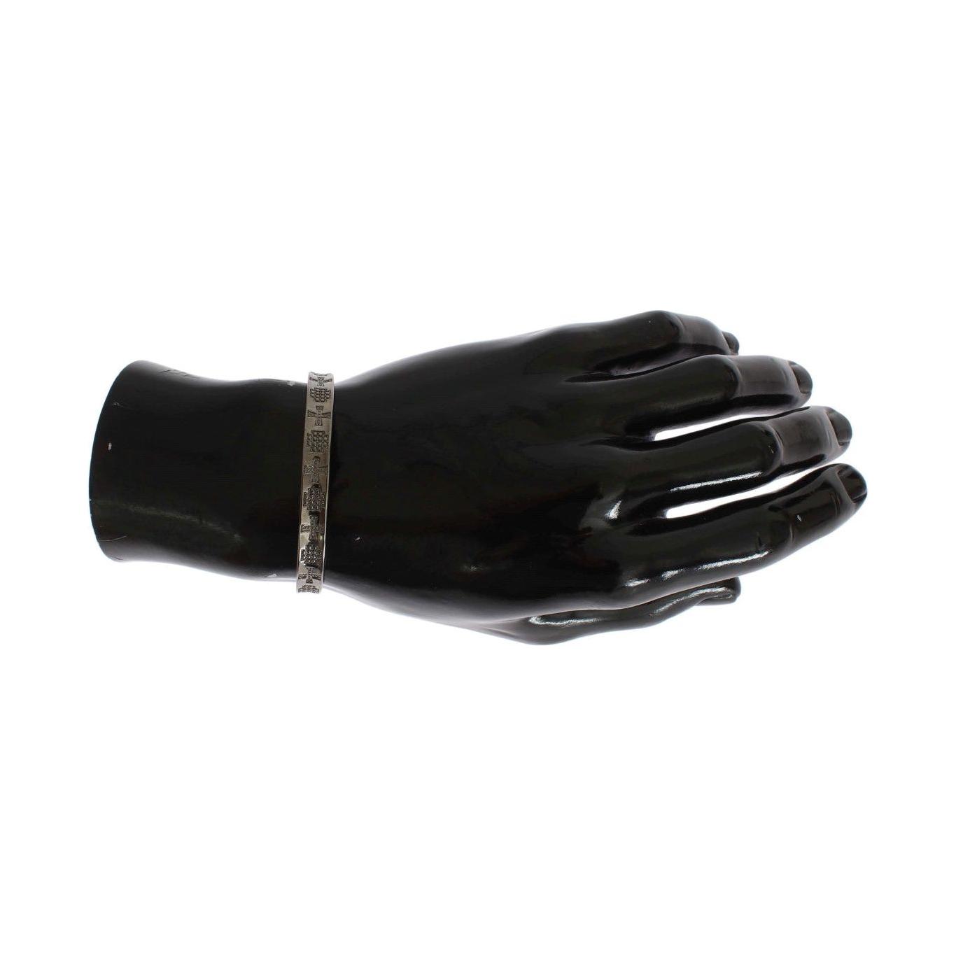 优雅的铑银手镯