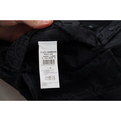 Dolce & Gabbana Black Nylon Full Zip Sleeveless Jacket