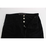 Costume National Black Cotton Slim Fit Cropped Jeans Jeans & Pants