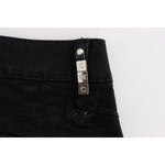 Costume National Black Cotton Slim Fit Cropped Jeans Jeans & Pants