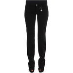Costume National Black Cotton Slim Fit Bootcut Jeans Jeans & Pants