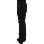Costume National Black Cotton Slim Fit Bootcut Jeans Jeans & Pants