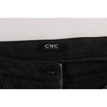 Costume National Black Cotton Capri Cropped Denim Jeans Jeans & Pants