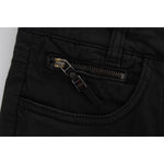 Costume National Black Cotton Capri Cropped Denim Jeans Jeans & Pants