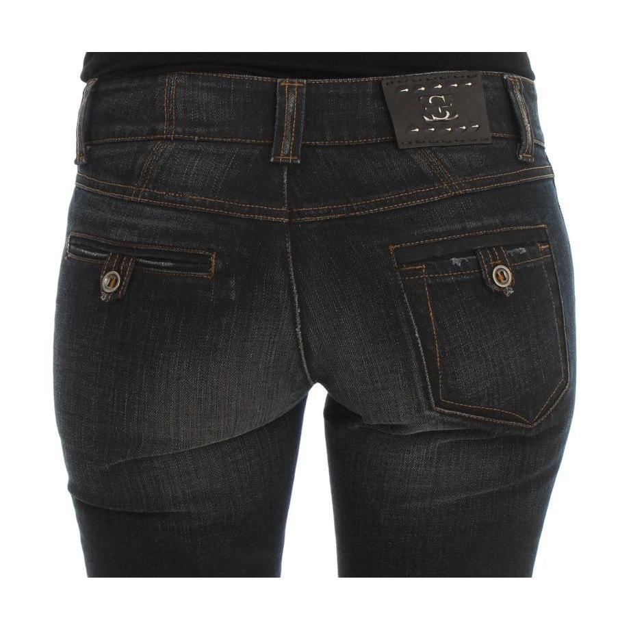 بنطلون جينز Ermanno Scervino أنيق من القطن الإيطالي بقصة ضيقة