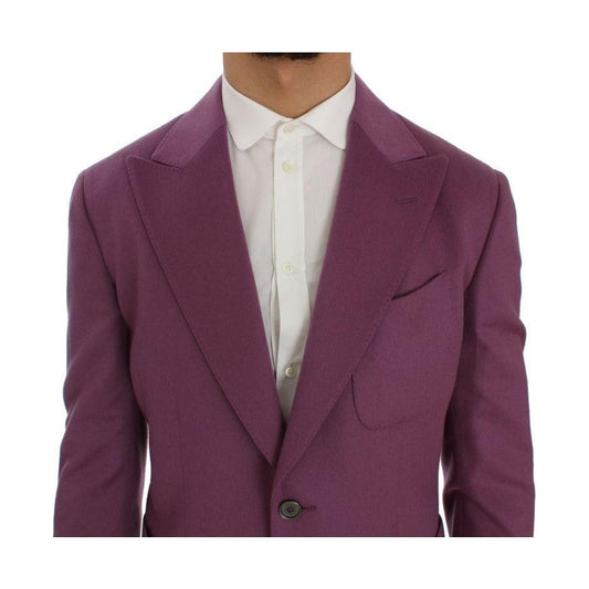 Dolce & Gabbana Elegant Purple Cashmere-Silk Blend Blazer Dolce & Gabbana Dark Slate Gray