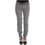 Ermanno Scervino Gray Cotton Slim Fit Casual Bootcut Pants SIG30298-1