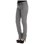 Ermanno Scervino Gray Cotton Slim Fit Casual Bootcut Pants SIG30298-1