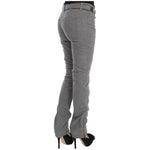 Ermanno Scervino Gray Cotton Slim Fit Casual Bootcut Pants SIG30298-1