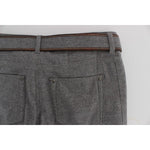 Ermanno Scervino Gray Cotton Slim Fit Casual Bootcut Pants SIG30298-1