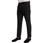 Dolce & Gabbana Black Brocade Formal 2 Piece MARTINI Suit