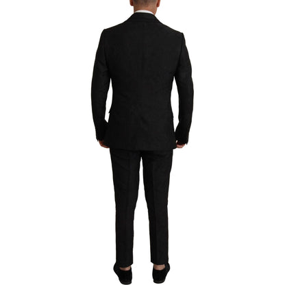 Dolce & Gabbana Black Polyester Formal 2 Piece MARTINI Suit