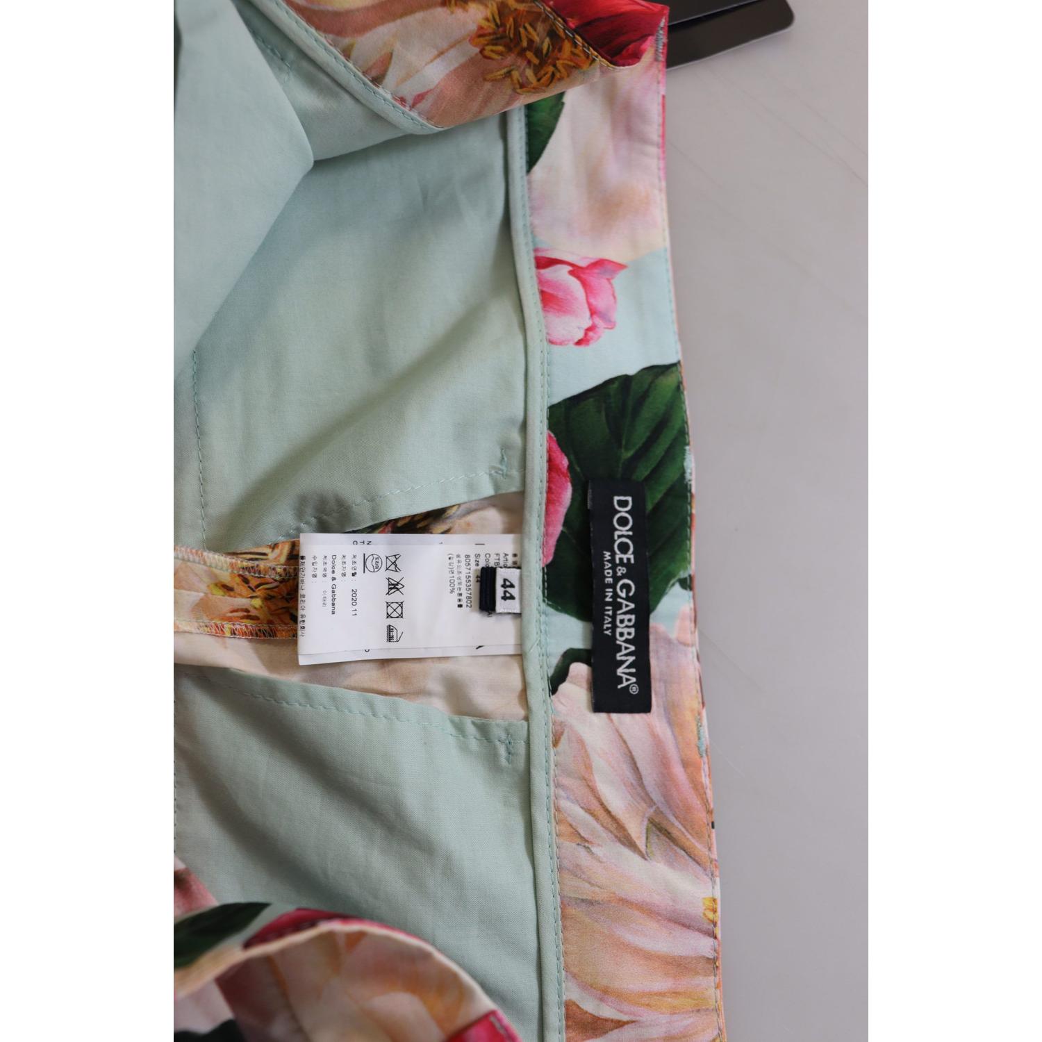 بنطلون حرير فاخر عالي الخصر من دولتشي آند غابانا