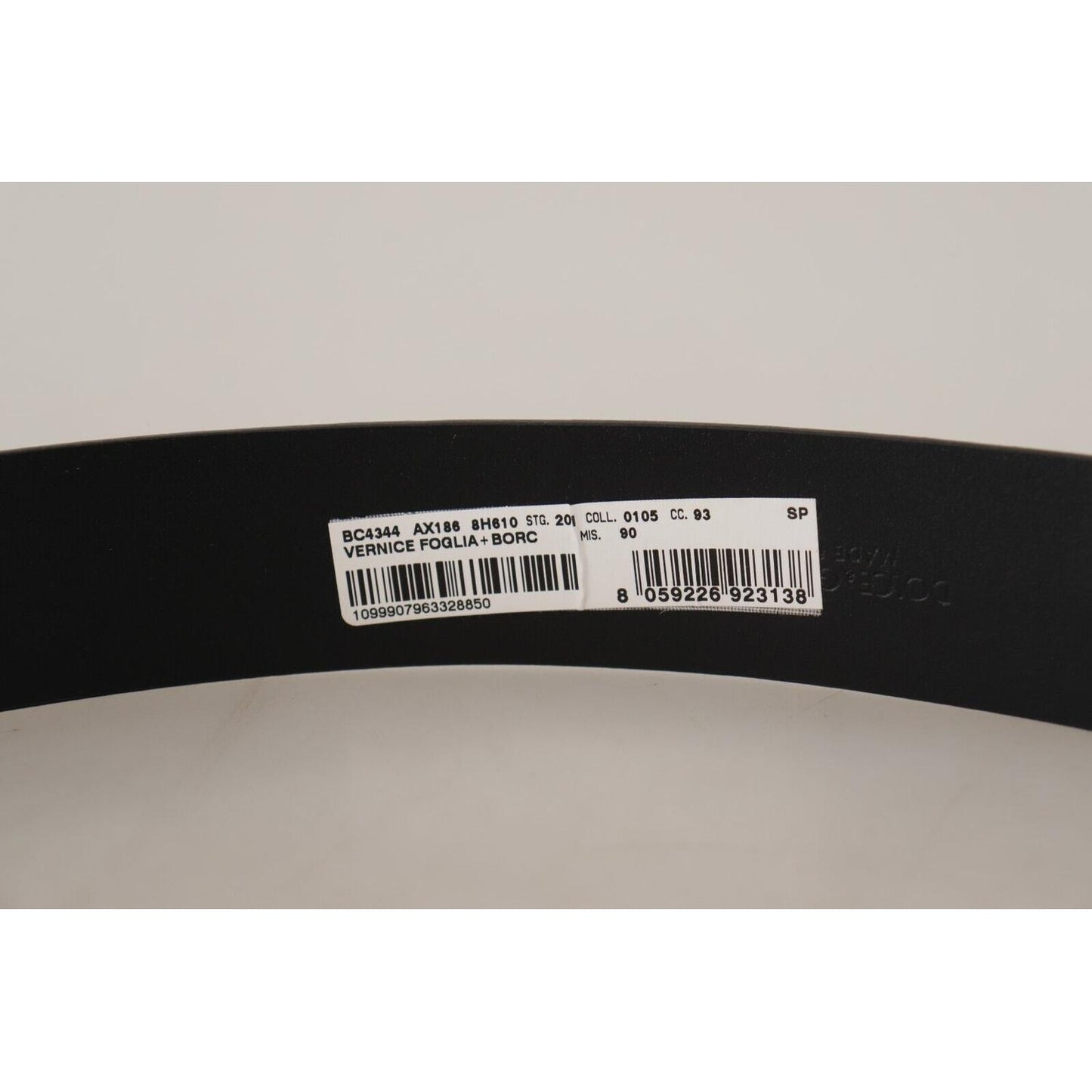 Dolce & Gabbana Blue Patent Leather Vernice Silver Logo Buckle Belt