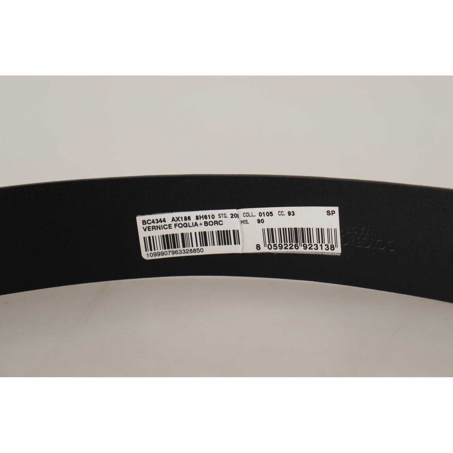 حزام جلدي أزرق أنيق مع مشبك فضي من دولتشي آند غابانا