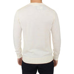 Ermanno Scervino Off-White V-Neck Wool Blend Pullover Ermanno Scervino Light Gray