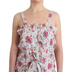 Ermanno Scervino Beachwear Pink Floral Beach Mini Dress Short Dresses