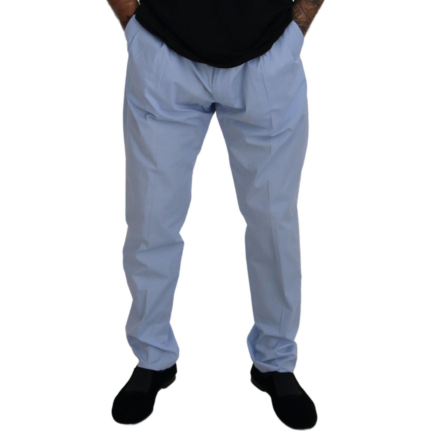 بنطلون شينو أنيق بقصّة Slim Fit من Dolce &amp; Gabbana باللون الأزرق الفاتح