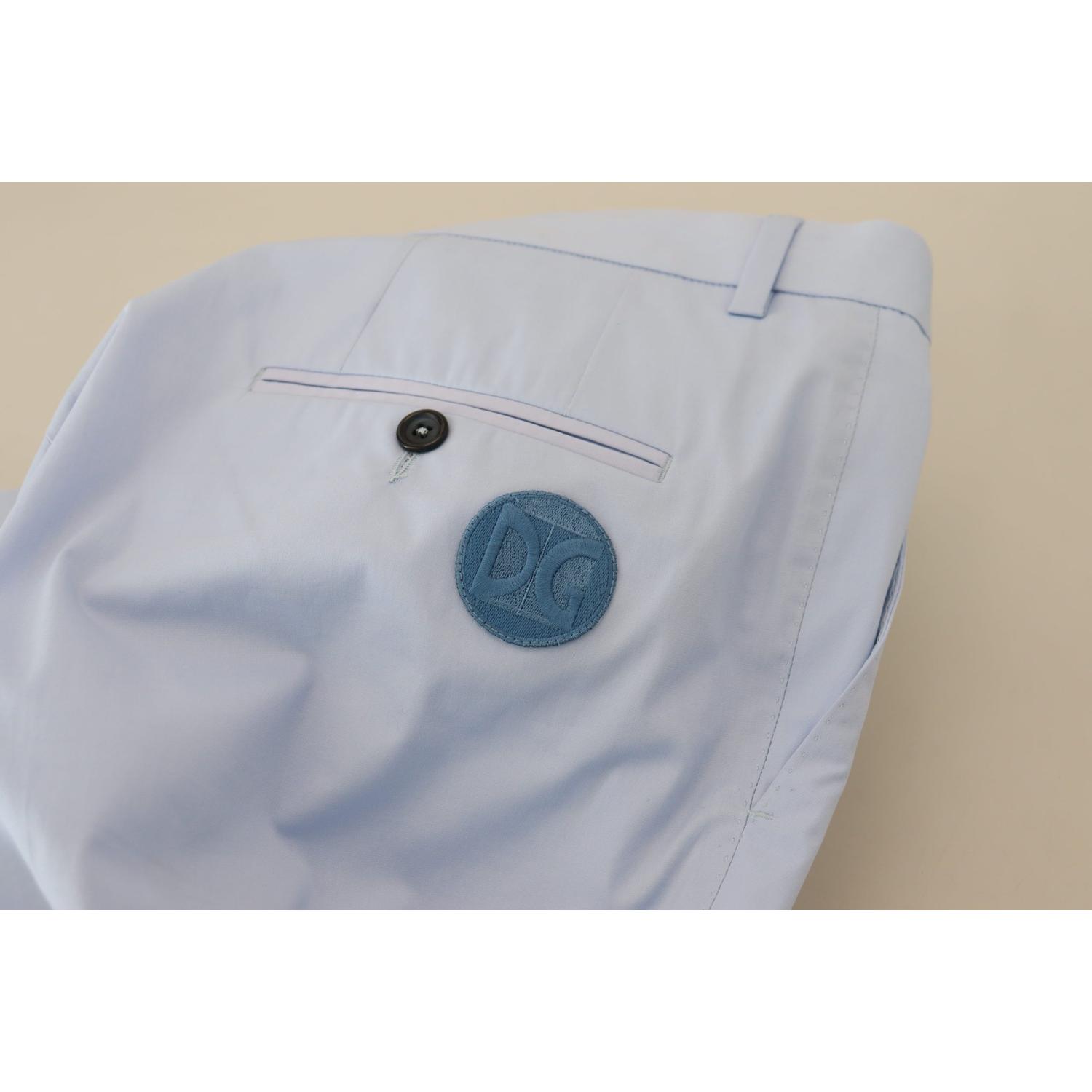 بنطلون شينو أنيق بقصّة Slim Fit من Dolce &amp; Gabbana باللون الأزرق الفاتح