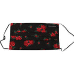 Dolce & Gabbana Black Floral Pleated Elastic Ear Strap One Size Face Mask