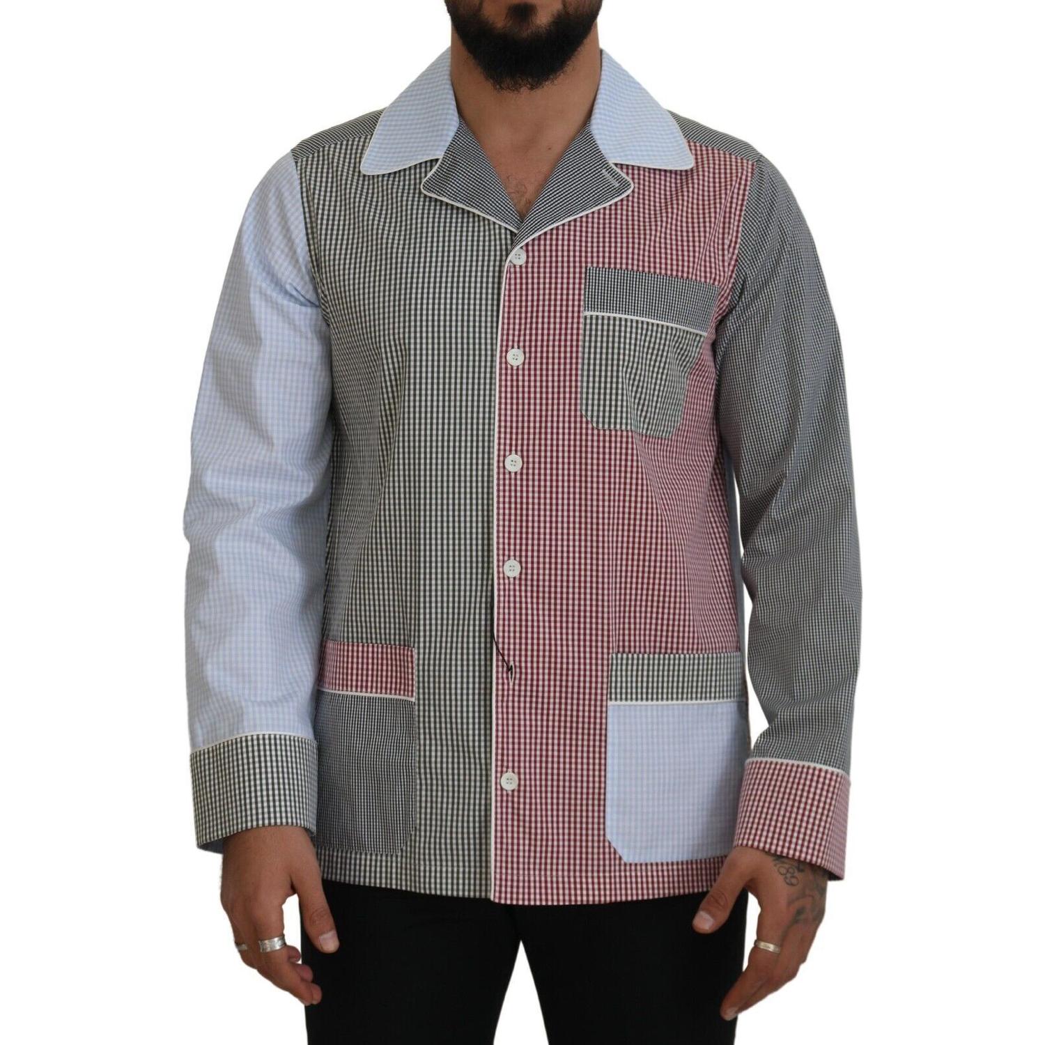 قميص نوم متعدد الألوان من القطن بأزرار من دولتشي آند غابانا