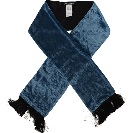 Dolce & Gabbana Elegant Silk Men's Scarf in Regal Blue Dolce & Gabbana Dark Slate Gray