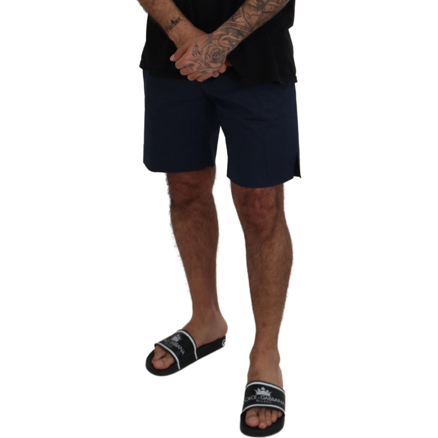 شورت شينو أزرق أنيق من دولتشي آند غابانا